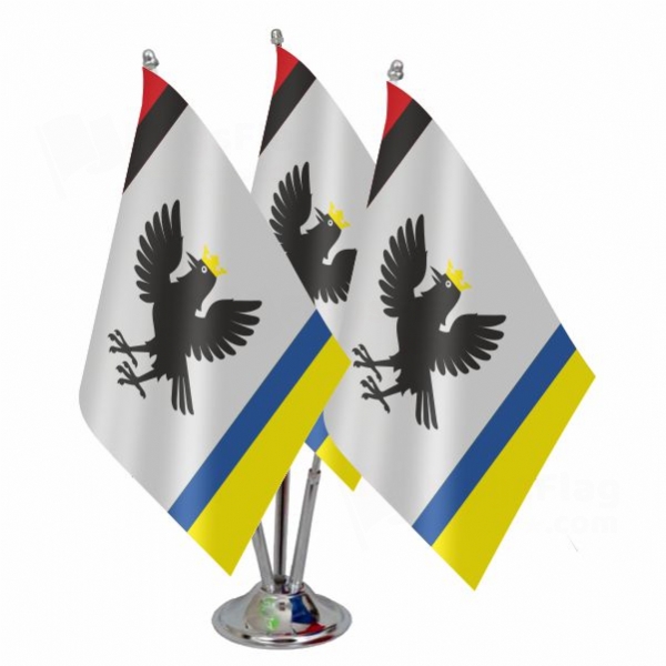 Ivano Frankivsk Oblast Triple Table Flag