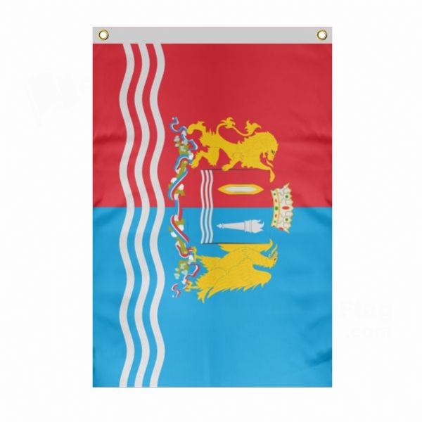 Ivanovo Oblast Large Size Flag Hanging on Building