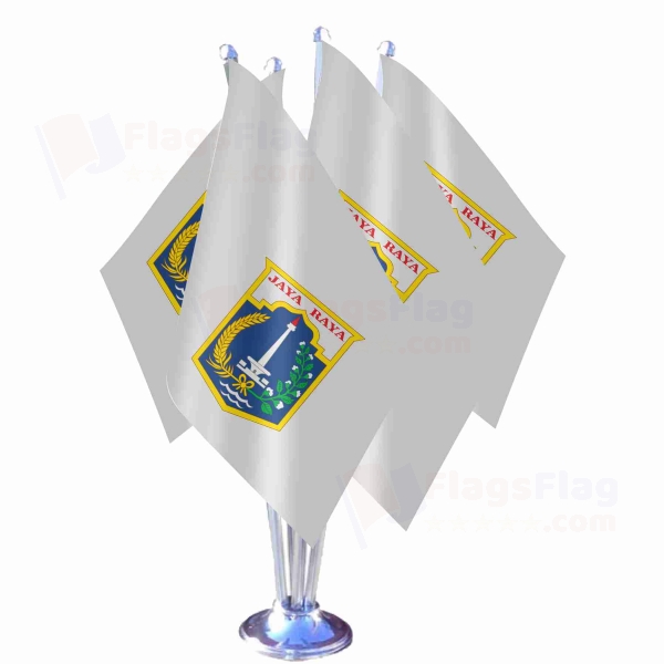 Jakarta Quadruple Table Flag