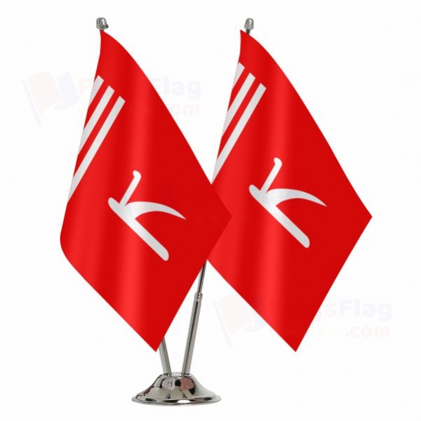 Jammu and Kashmir 2 Table Flags