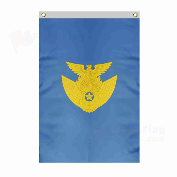 Japan Air Self Defense Force Large Size Flag Hanging on Building