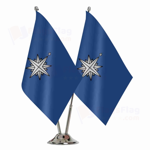 Japan Coast Guard 2 Table Flags