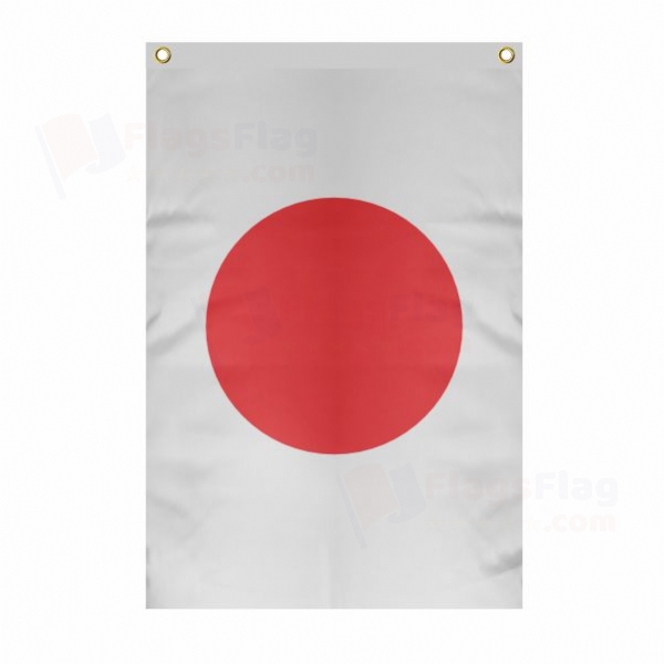 Japan Large Size Flag Hanging on Building