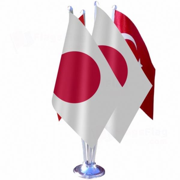 Japan Quadruple Table Flag