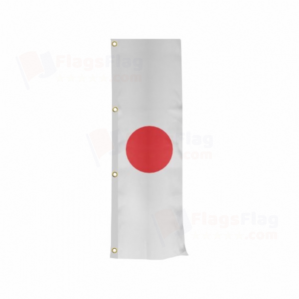 Japan Vertically Raised Flags