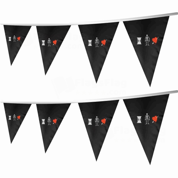 John Phillips Pirate Stringed Triangle Flag