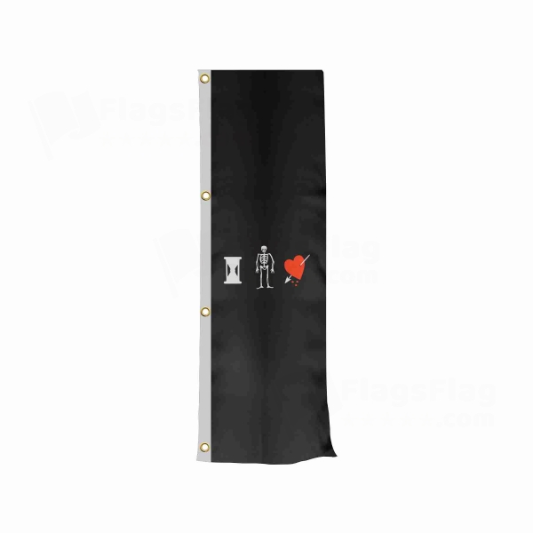 John Phillips Pirate Vertically Raised Flags