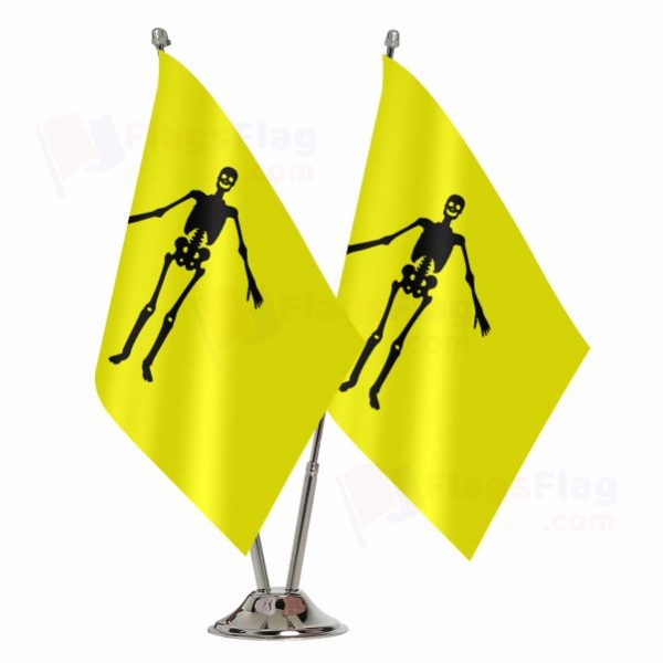 Jolly Roger described by William Betagh 2 Table Flags