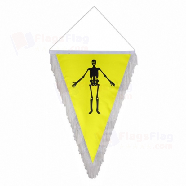 Jolly Roger described by William Betagh Triangle Fringed Streamers
