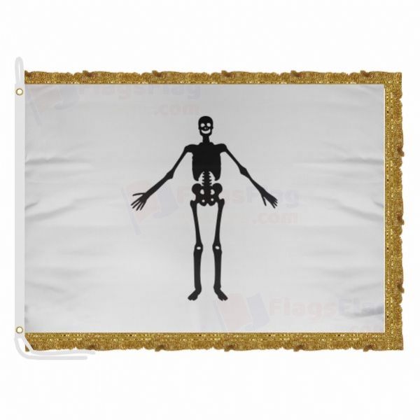 Jolly Roger La Buse Satin Office Flag