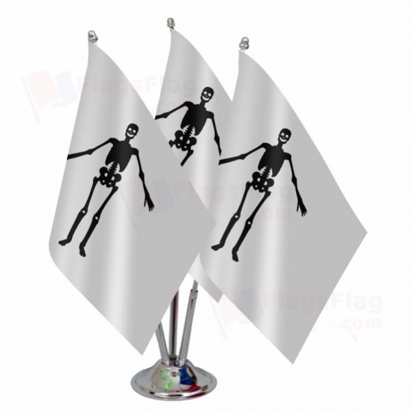 Jolly Roger La Buse Triple Table Flag