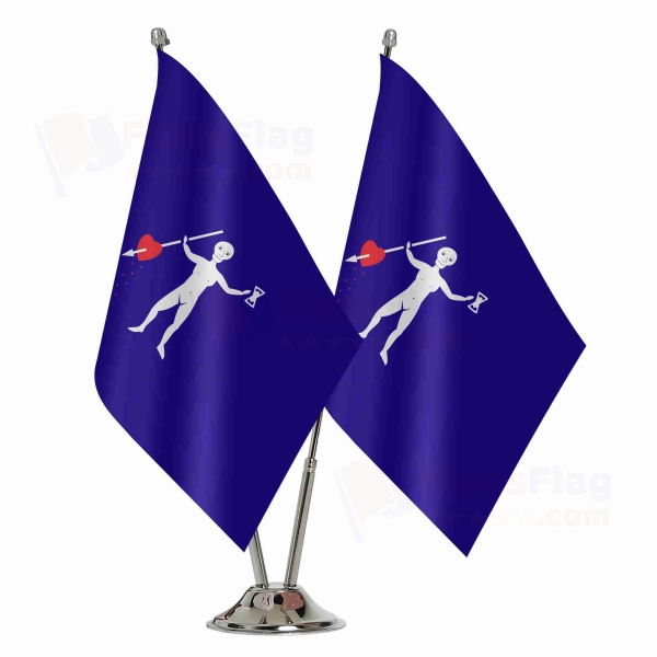 Jolly Roger Pirate Binary Table Flag