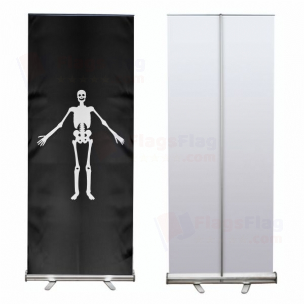 Jolly Roger pirate John Cole Roll Up Banner