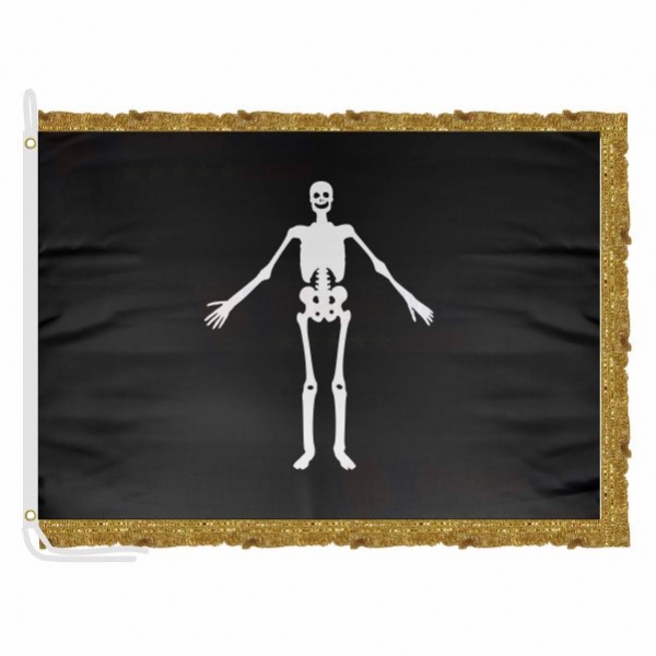Jolly Roger pirate John Cole Satin Office Flag