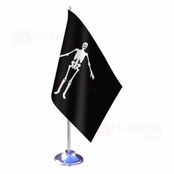 Jolly Roger pirate John Cole Single Table Flag