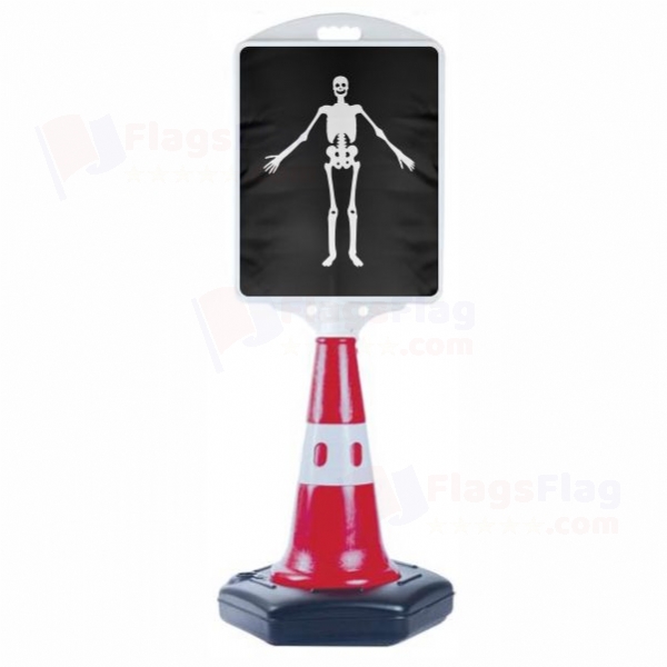 Jolly Roger pirate John Cole Small Size Road Bollard
