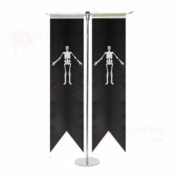 Jolly Roger pirate John Cole T Table Flags
