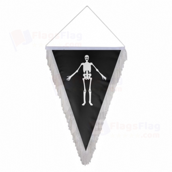 Jolly Roger pirate John Cole Triangle Fringed Streamers