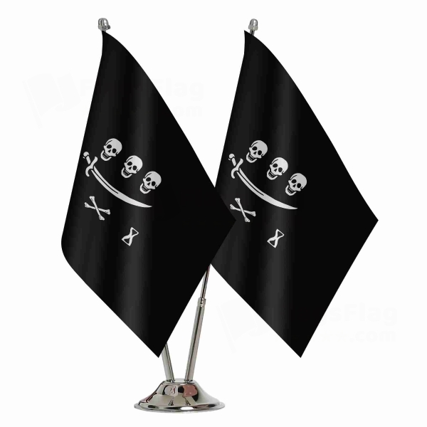 Jolly Roger Pirate Of Jean Thomas Dullien 2 Table Flags