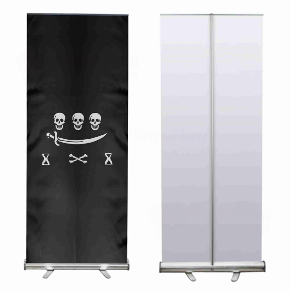 Jolly Roger Pirate Of Jean Thomas Dullien Roll Up Banner
