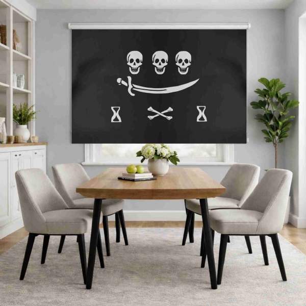 Jolly Roger Pirate Of Jean Thomas Dullien Roller Blinds