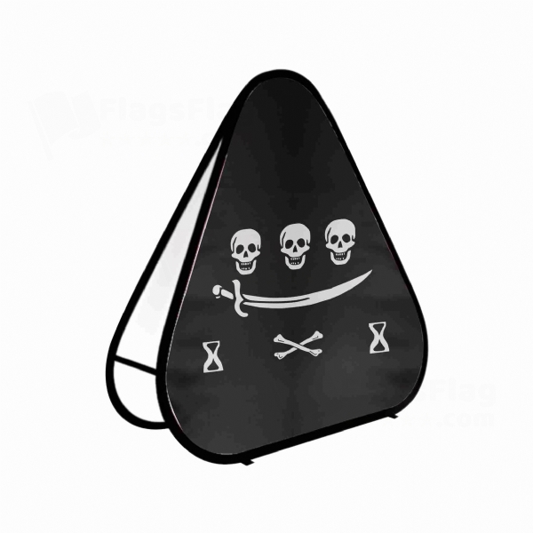 Jolly Roger Pirate Of Jean Thomas Dullien Triangle Fabric Banner Display Stands