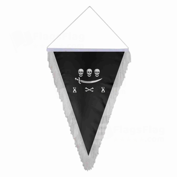 Jolly Roger Pirate Of Jean Thomas Dullien Triangle Fringed Streamers