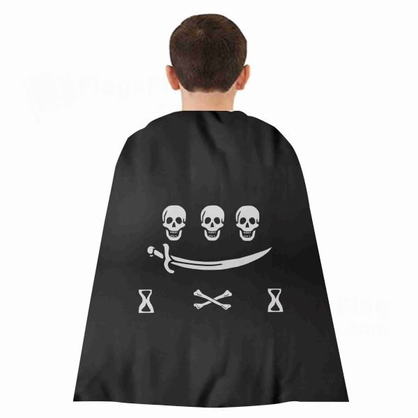 Jolly Roger Pirate Of Jean Thomas Dullien Woven Fabric Cloak Digital Printing