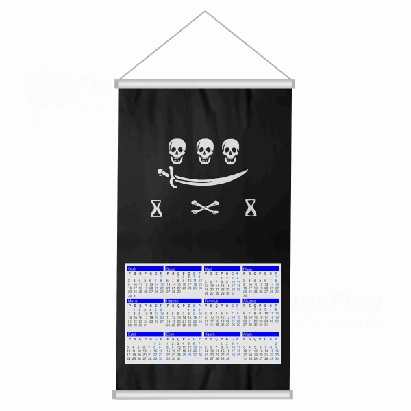 Jolly Roger Pirate Of Jean Thomas Dullien Woven Fabric Digital Printing Calendar