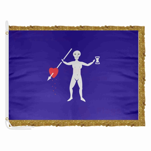 Jolly Roger Pirate Satin Office Flag