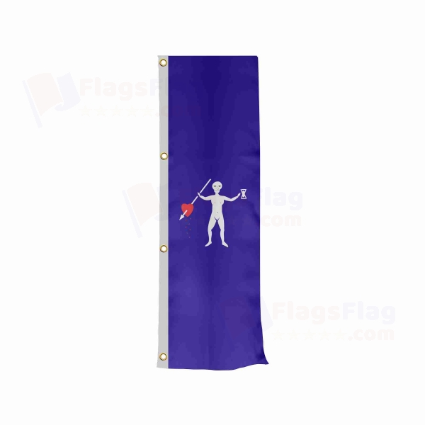 Jolly Roger Pirate Vertically Raised Flags