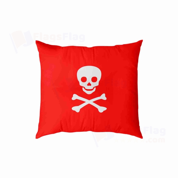 Jolly Roger Red Digital Printed Pillow Cover
