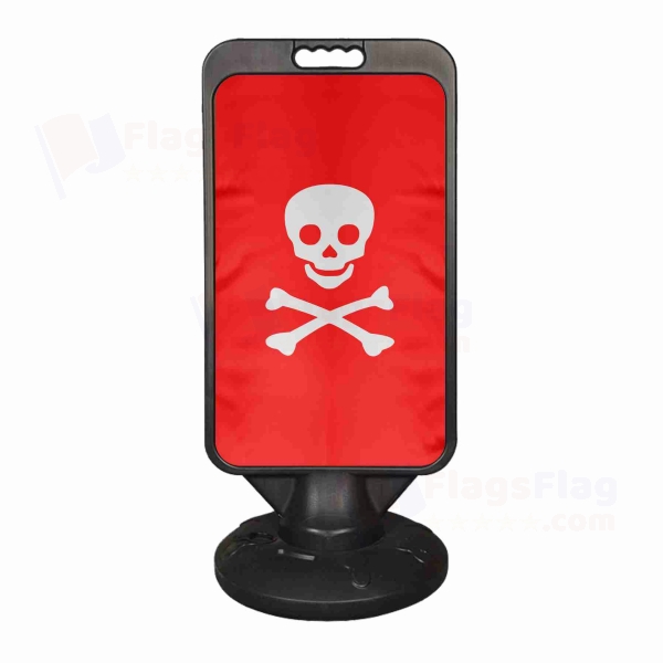 Jolly Roger Red Plastic Advertising Pontoon