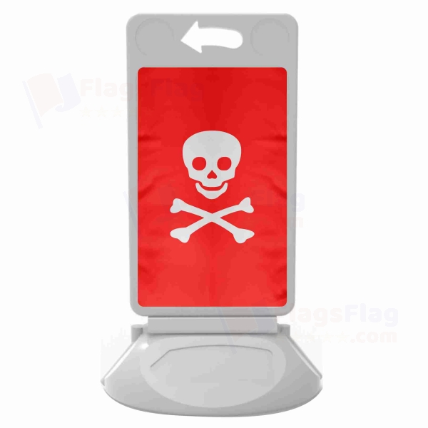 Jolly Roger Red Plastic Pontoon