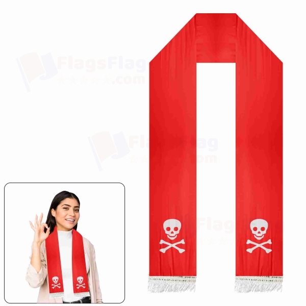 Jolly Roger Red Scarf Digital Printing