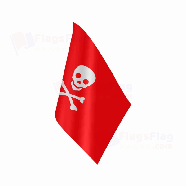 Jolly Roger Red Table Flag