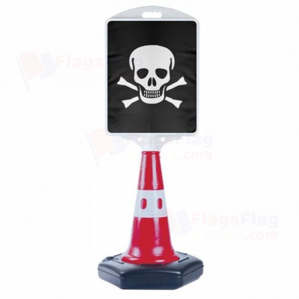 Jolly Roger Small Size Road Bollard