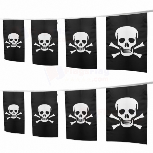 Jolly Roger Square String Flags