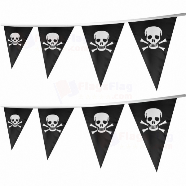 Jolly Roger Stringed Triangle Flag
