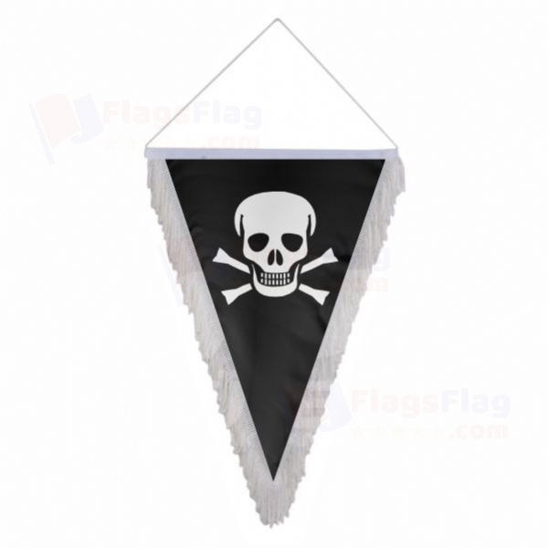 Jolly Roger Triangle Fringed Streamers