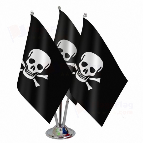 Jolly Roger Triple Table Flag