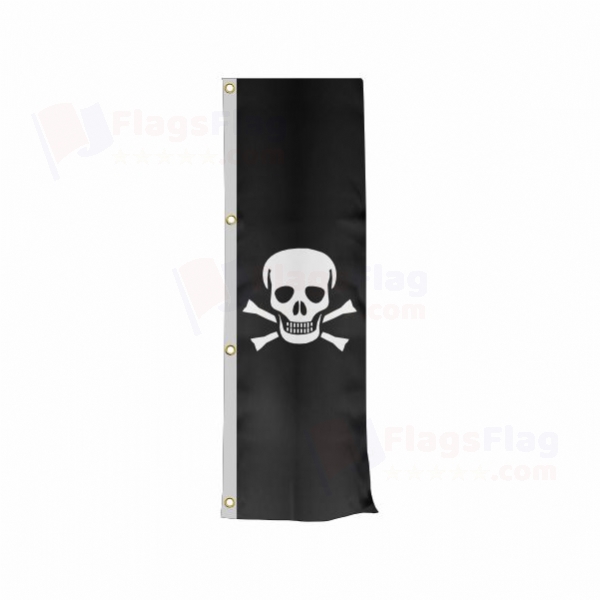 Jolly Roger Vertically Raised Flags