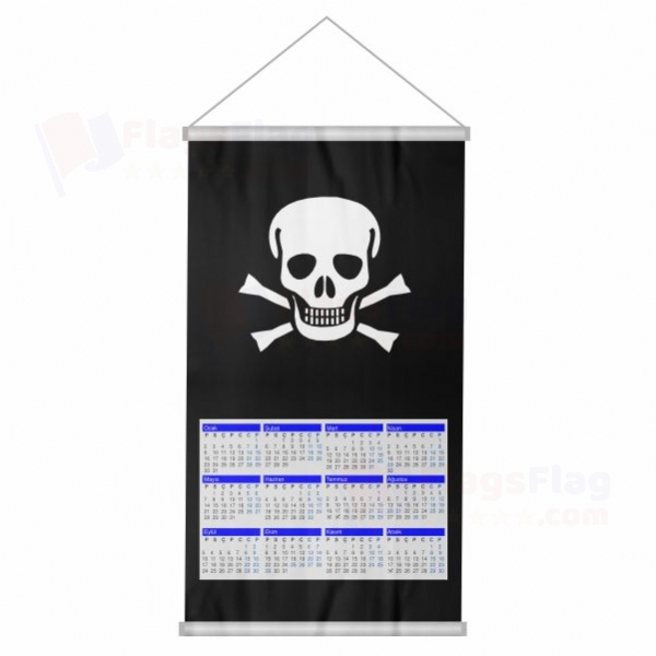 Jolly Roger Woven Fabric Digital Printing Calendar