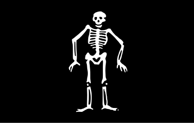 Jolly Roger flag of pirate James Skyrme