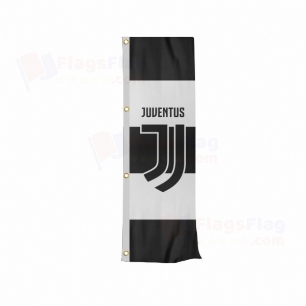 Juventus FC Vertically Raised Flags