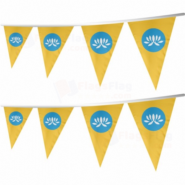 Kalmykia Stringed Triangle Flag