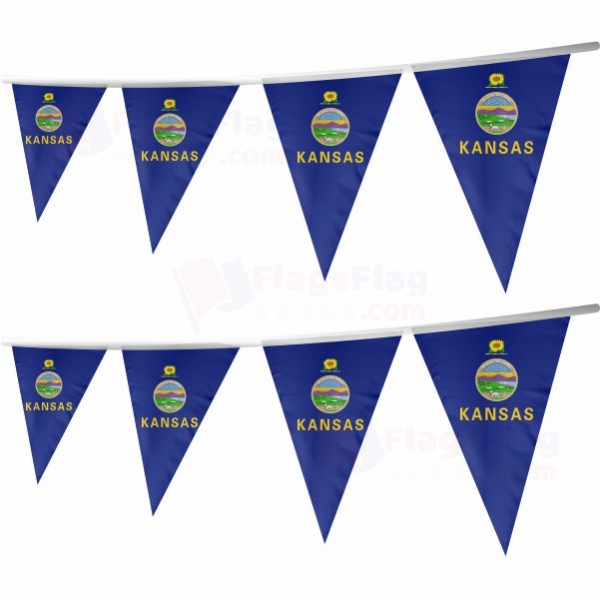 Kansas Stringed Triangle Flag