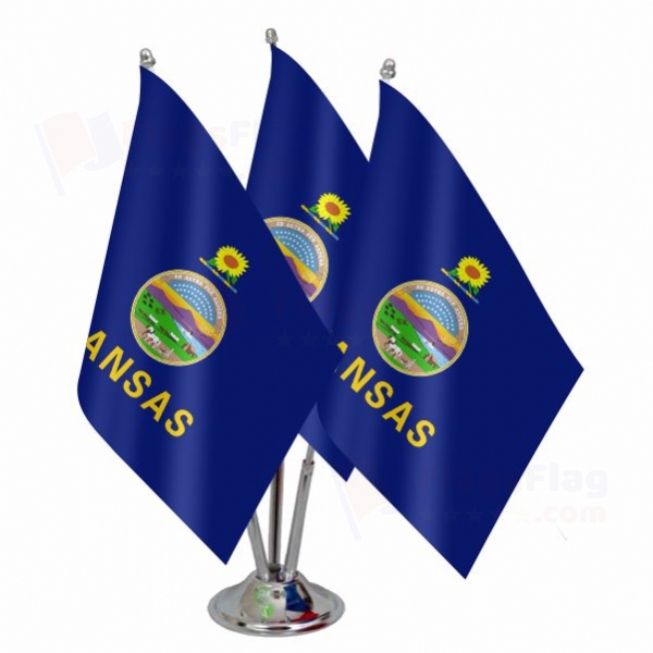 Kansas Triple Table Flag