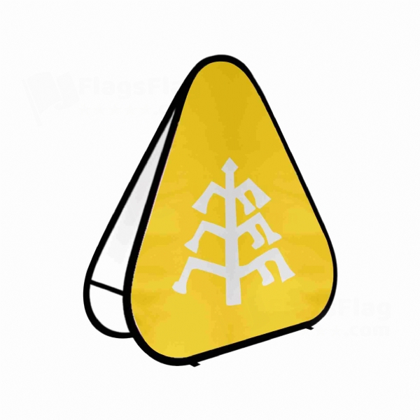 Kara Khanid Khanate Triangle Fabric Banner Display Stands