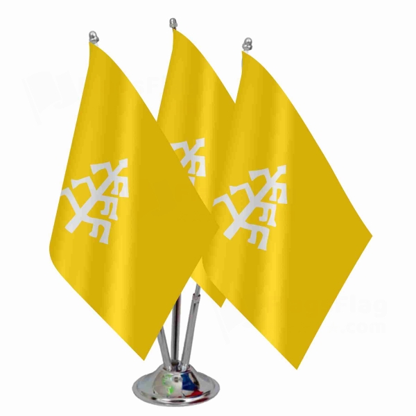 Kara Khanid Khanate Triple Table Flag